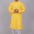 Bluesaanchi men's chikankari threadwork & sequin kurta set –yellow