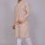 Bluesaanchi men's chikankari threadwork & sequin kurta set –pink white