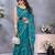 Elegant Teal Embroidered Jimmy Chu Saree with Rich Lace Work