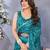 Elegant Teal Embroidered Jimmy Chu Saree with Rich Lace Work