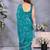 Elegant Teal Embroidered Jimmy Chu Saree with Rich Lace Work