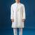 White embroidered silk jacket set
