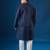 Purple embroidered silk nehru jacket set