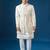 White embroidered silk jacket set