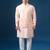 Pink embroidered cotton silk nehru jacket set