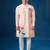Pink embroidered cotton silk kurta set