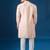 Pink embroidered cotton silk kurta set