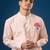 Pink embroidered cotton silk kurta set