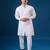 White embroidered georgette kurta set