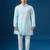 Blue embroidered georgette kurta set