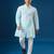 Blue embroidered georgette kurta set