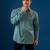 Green plain crepe shirt