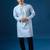 Blue embroidered cotton silk kurta set