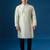 Green embroidered silk nehru jacket set