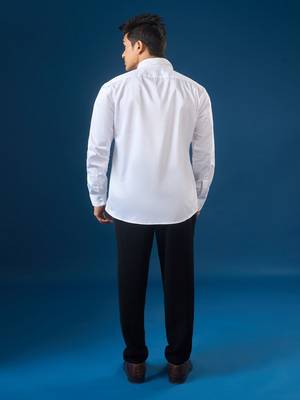 White embroidered crepe shirt 5