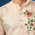 Pink embroidered cotton silk kurta set