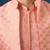 Pink embroidered brocade silk jacket set