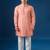 Pink embroidered brocade silk jacket set