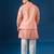 Pink embroidered brocade silk jacket set