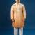 Yellow embroidered cotton silk kurta set