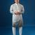 Green embroidered cotton silk kurta set