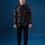 Black embroidered velvet bandhgala jacket paired with pant
