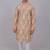Bluesaanchi men's chikankari threadwork & sequin kurta set –coral pink