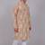 Bluesaanchi men's chikankari threadwork & sequin kurta set –coral pink