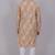 Bluesaanchi men's chikankari threadwork & sequin kurta set –coral pink