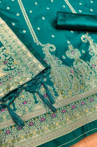 Rama designer partywear paithani banarasi dress material