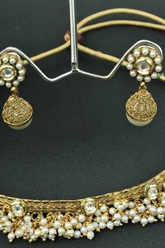 Designer Pearl & Kundan Necklace set