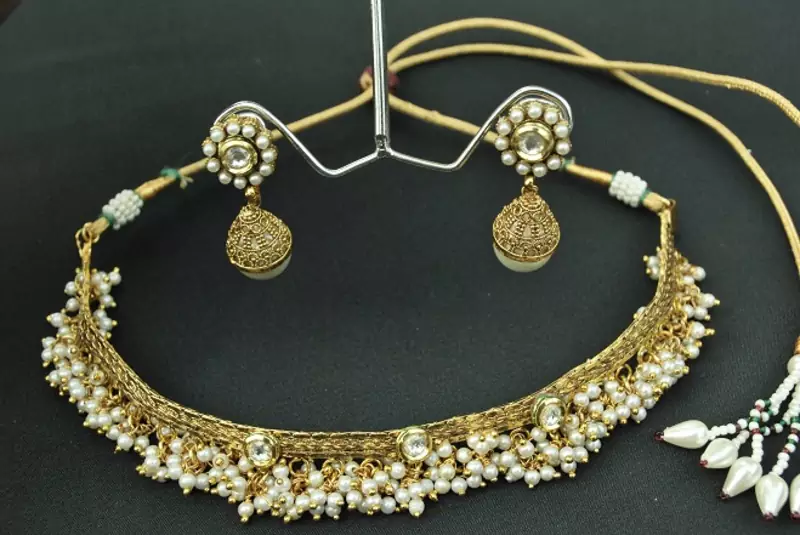 Designer Pearl & Kundan Necklace set