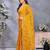 Vibrant Yellow Embroidery Work Jimmy Chu Saree with Designer Blouse