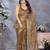 Royal Gold Jimmy Chu Saree with Heavy Embroidery & Premium Lace
