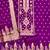 Purple designer partywear paithani banarasi dress material