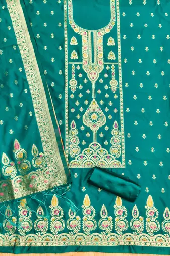 Rama designer partywear paithani banarasi dress material