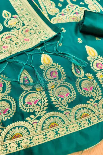 Rama designer partywear paithani banarasi dress material