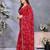 Classic Red Embroidered Jimmy Chu Saree Festive & Party Wear