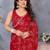 Classic Red Embroidered Jimmy Chu Saree Festive & Party Wear