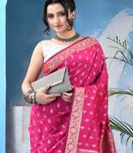 Pink kanjivaram banarasi kolikasaaj with blouse piece