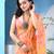 Light green royal swagsutra floral print georgette chiffon saree without blouse piece