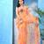 Light green royal swagsutra floral print georgette chiffon saree without blouse piece