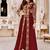 Maroon Georgette Embroidered Wedding Wear Designer Anarkali Semi-Suit