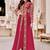 Pink Georgette Embroidered Wedding Wear Designer Anarkali Semi-Suit
