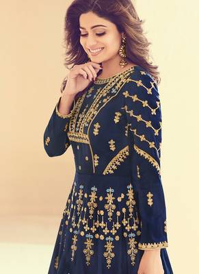 Mulbarry Silk Heavy Embroidered Anarkali Suits 2