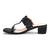 Black embroidered Kolhapuri block heels
