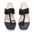 Black embroidered Kolhapuri block heels