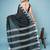 Black Mixed Cotton Saree With Silver Temple Border