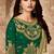 green Satin Georgette Embroidered Wedding Anarkali Designer Suits