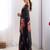 Classic Black Georgette Silk Saree with Rich Floral Print & Moti Lace Detailing